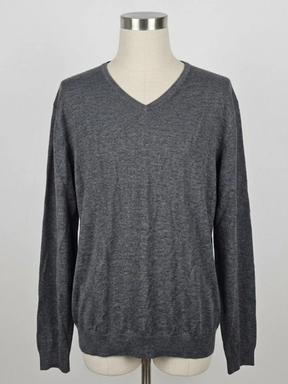 HH Men Henry Jacobson V-Neck Silk Blend Luxury Minimalist Sweater Size XL